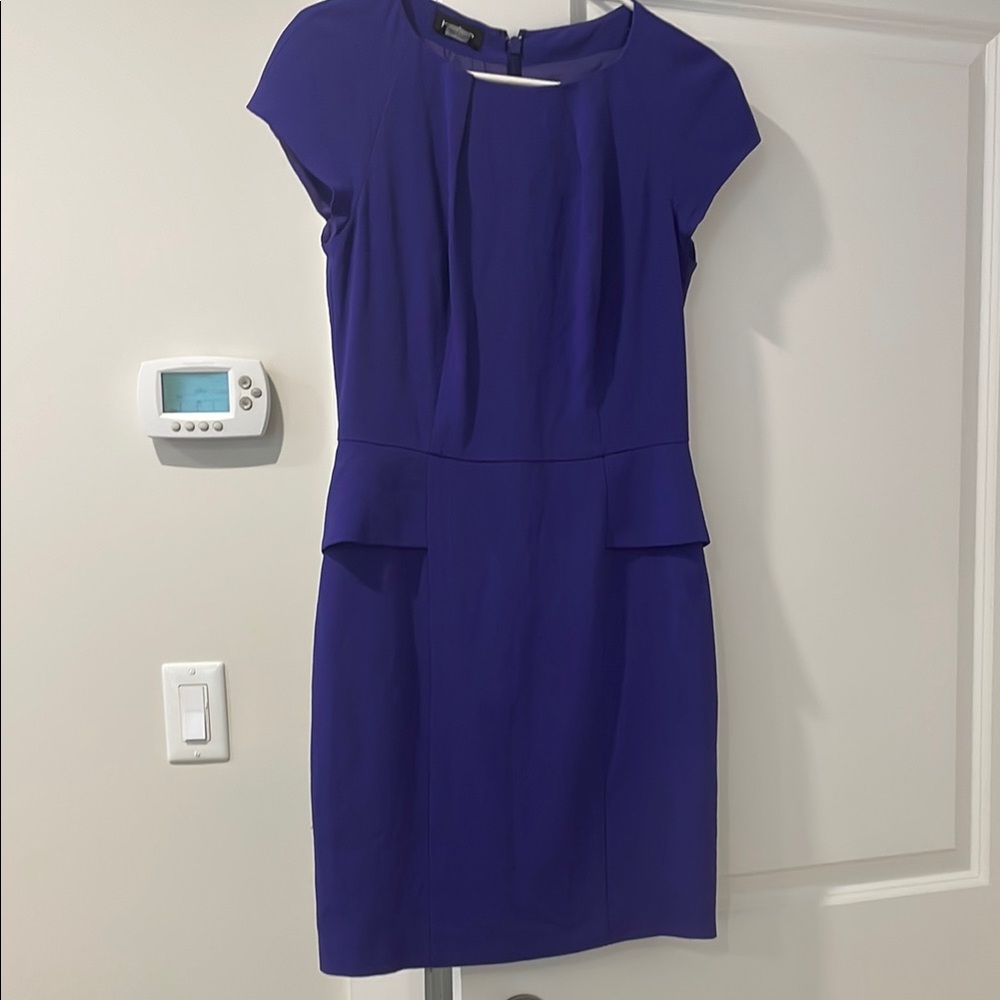 Bebe Purple/Blue Cap Sleeve Dress